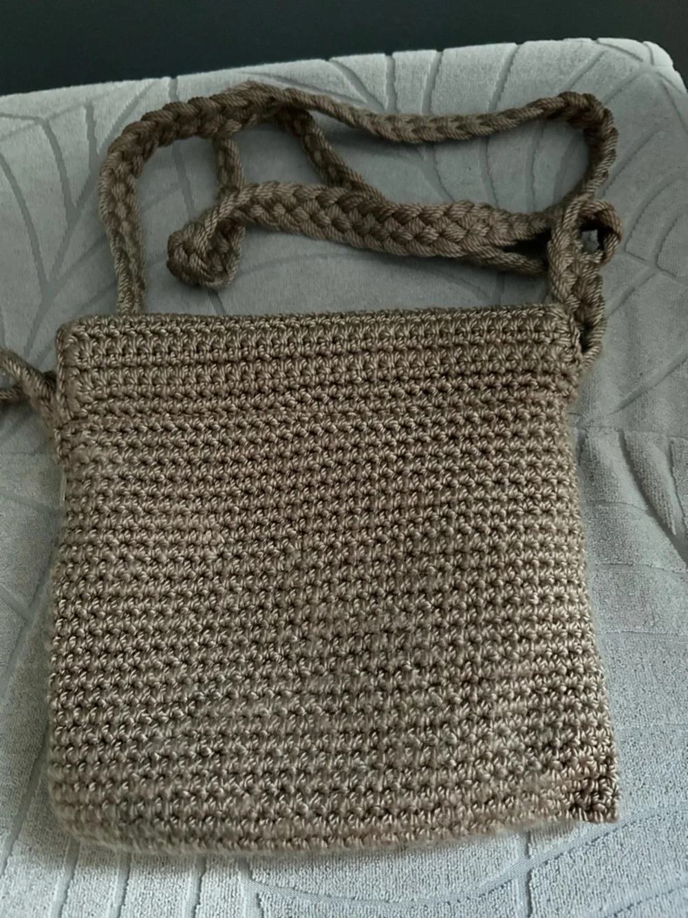 The Sak Small Brown Crochet Crossbody Bag - Picture 7 of 12